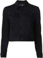 Dsquared2 Cropped Denim Jacket, Women's, Size: 42, Black, Cotton/polyester/spandex/elastane