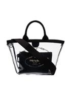 Prada Black Top Handle Pvc Tote Bag