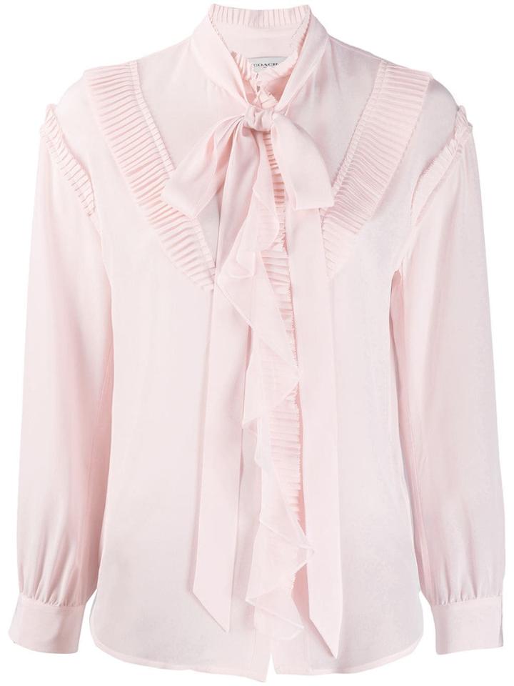 Coach Glam Rock Prairie Top With Ruffles - Pink