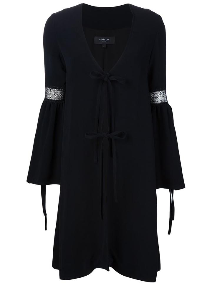 Derek Lam Lace Elbows Detailing Tie-string Coat