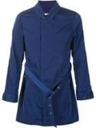 321 Short Trench Coat, Men's, Size: S, Blue, Polyester