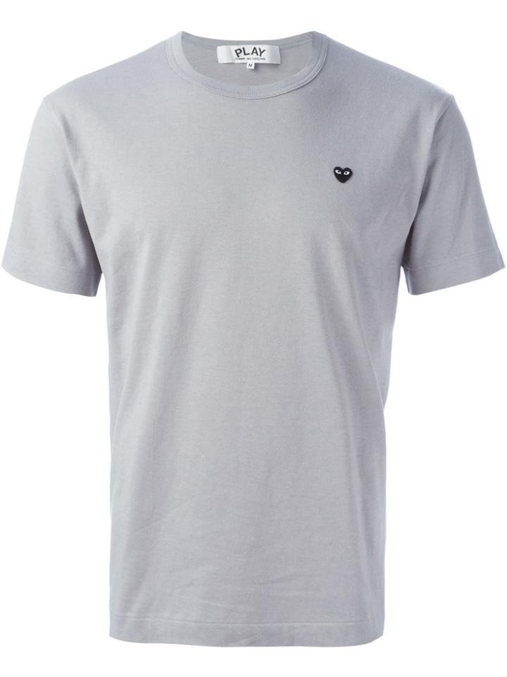 Comme Des Garçons Play Round Neck T-shirt - Grey