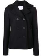 Paco Rabanne Double Breasted Coat - Black