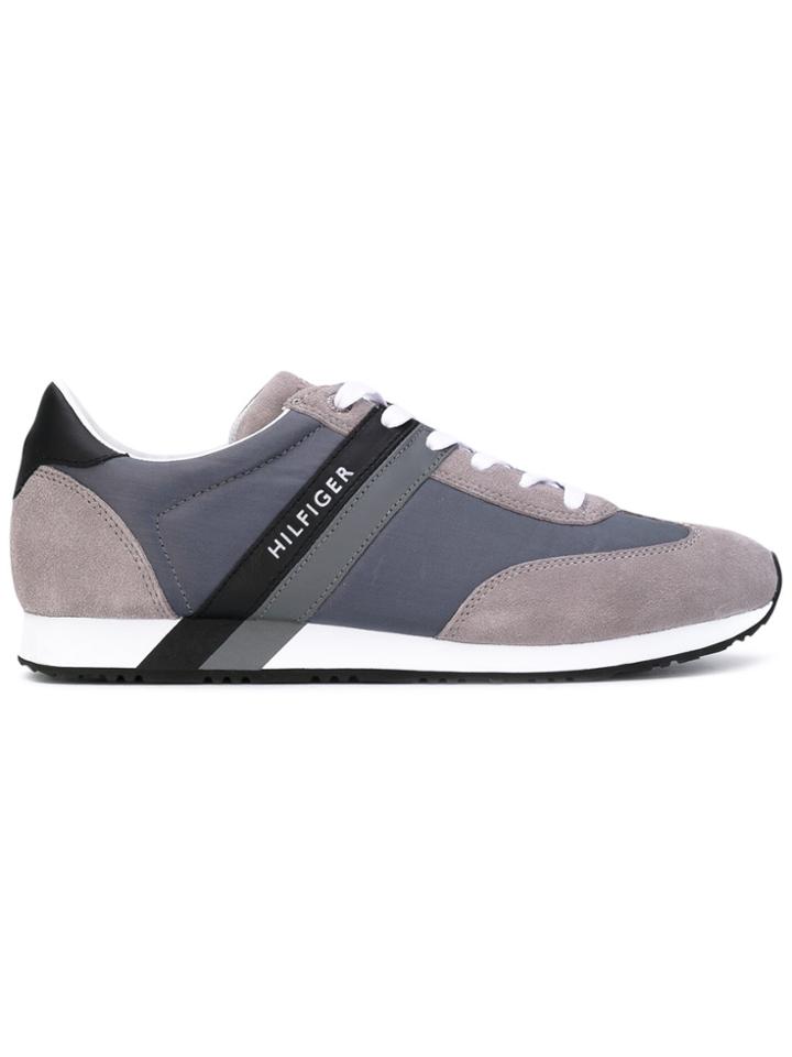 Tommy Hilfiger Striped Laterals Sneakers - Grey