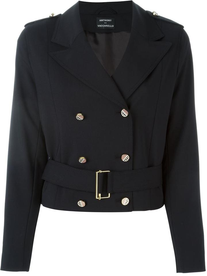 Anthony Vaccarello Double Breasted Military Jacket