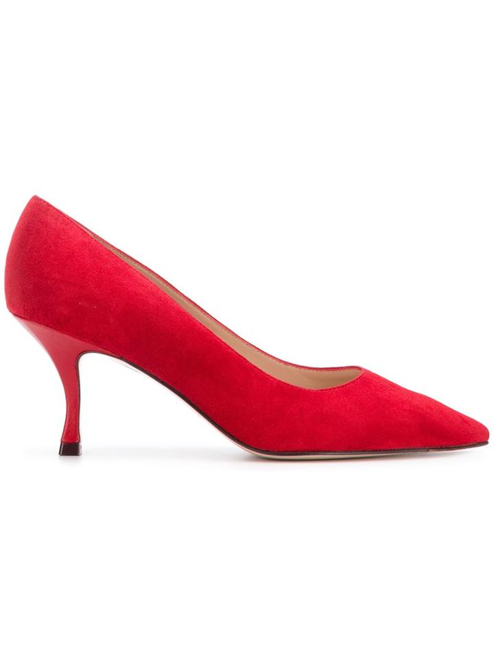 Stuart Weitzman Low Heel Pumps - Red