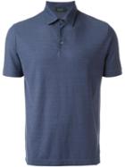 Zanone Classic Polo Shirt, Men's, Size: 56, Blue, Cotton