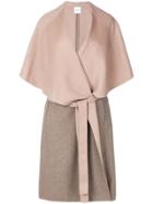 Agnona Belted Cape Coat - Nude & Neutrals