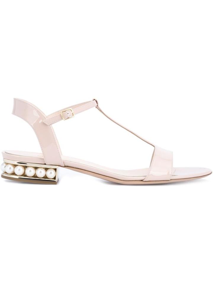 Nicholas Kirkwood Casati Sandals, Women's, Size: 37.5, Nude/neutrals, Patent Leather