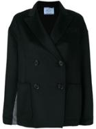 Prada Double Breasted Short Coat - Black