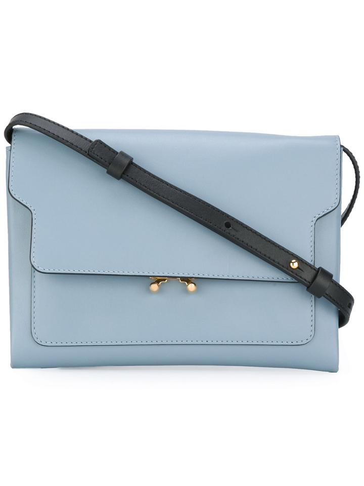 Marni Foldover Crossbody Bag - Blue