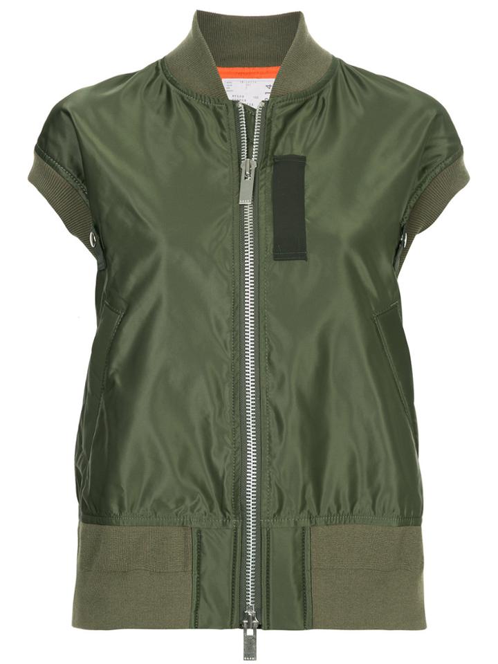 Sacai Sleeveless Bomber Jacket - Green