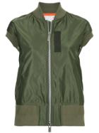 Sacai Sleeveless Bomber Jacket - Green