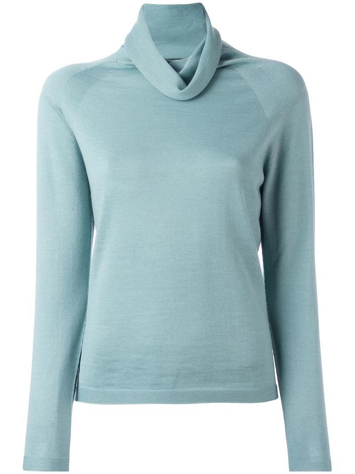 Les Copains Classic Roll Neck Jumper, Women's, Size: 40, Green, Virgin Wool
