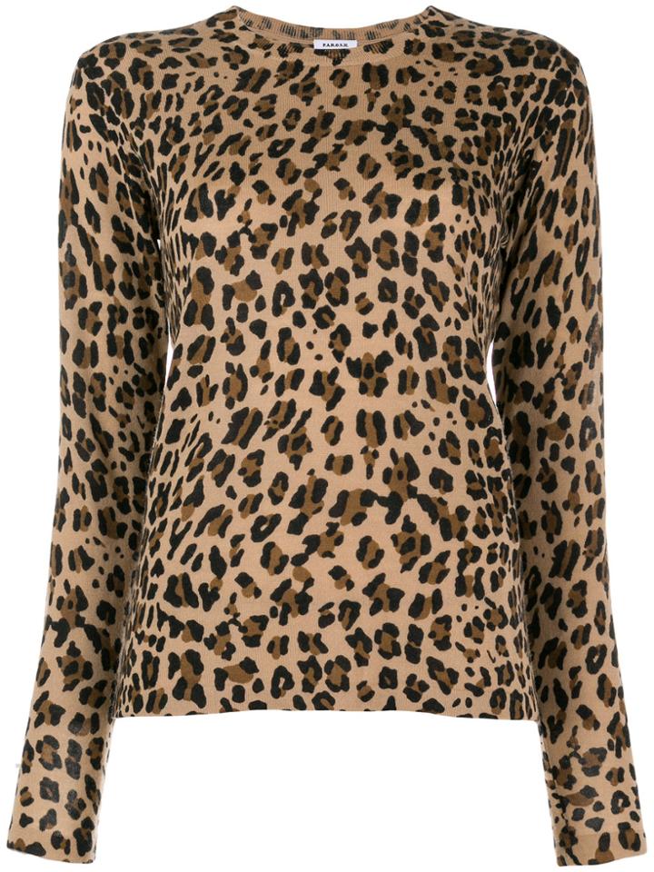 P.a.r.o.s.h. Leopard Print Sweater - Brown