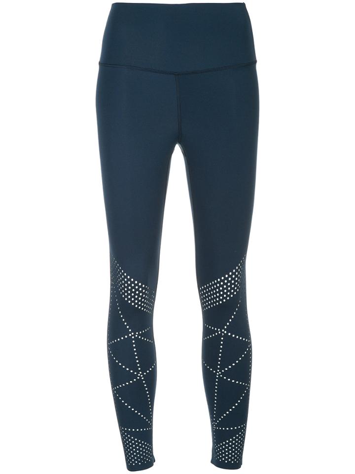 Nimble Activewear Slim Perforated Leggings - Blue