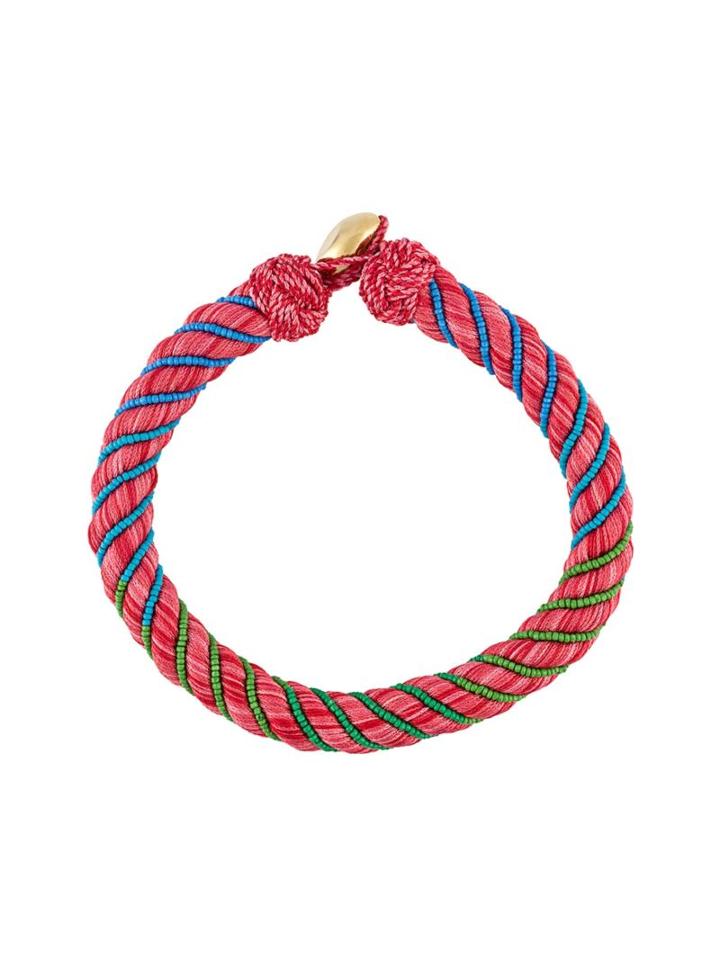 Aurelie Bidermann 'maya' Beaded Necklace, Women's, Pink/purple
