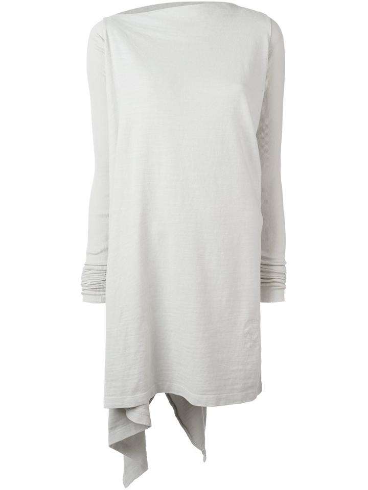 Rick Owens Drkshdw Asymmetric Dress, Women's, Size: Xs, Grey, Cotton