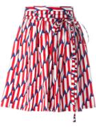 Marc Jacobs Arrow Head Wrap Skirt, Women's, Size: 4, Red, Cotton/spandex/elastane