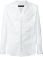 Christian Pellizzari V-neck Shirt, Men's, Size: 48, White, Cotton/spandex/elastane