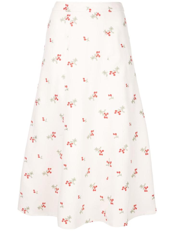 Co Floral Print Skirt - White