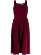 Batsheva Velvet Flared Midi Skirt