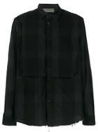 Di Liborio Checked Frayed Shirt - Black