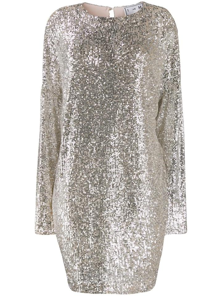 In The Mood For Love Sequinned Shift Dress - Silver