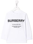 Burberry Kids Branded T-shirt - White