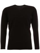 Label Under Construction Crew Neck Jumper, Men's, Size: 48, Black, Angora/wool