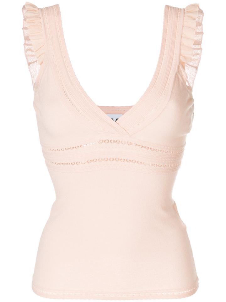 M Missoni Frill Trim Tank Top - Pink & Purple