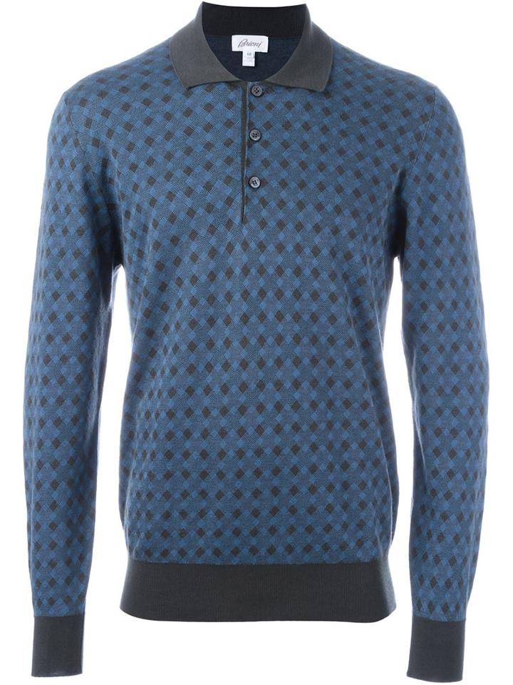 Brioni Geometric Pattern Classic Collar Sweatshirt
