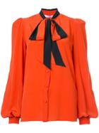 Givenchy Neck-tied Fitted Blouse - Red