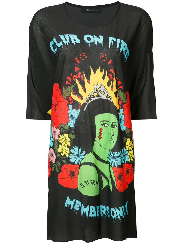 Area Di Barbara Bologna - 'club' T-shirt - Women - Cotton - One Size, Women's, Black, Cotton