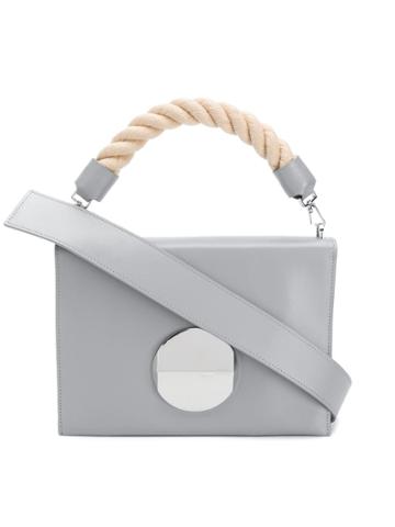Roberto Di Stefano Logo Plaque Shoulder Bag - Grey