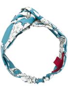 Valentino Floral Print Hairband - Blue