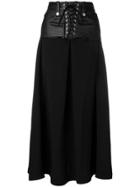 Unravel Project Lace Up Skirt - Black