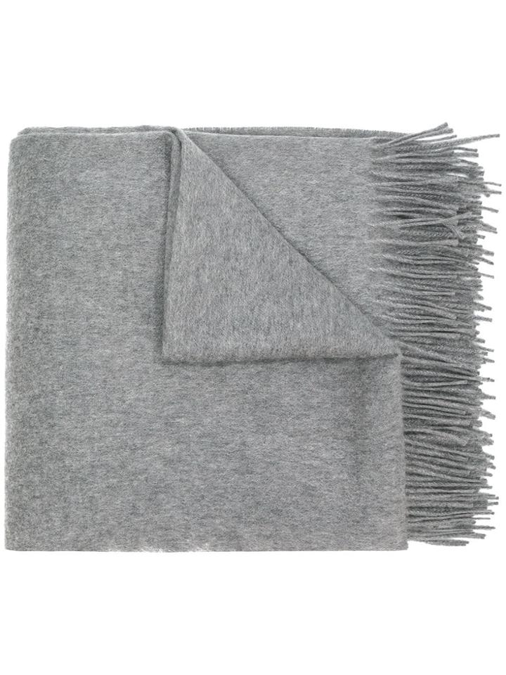 Fabiana Filippi Fringed Hem Scarf - Grey