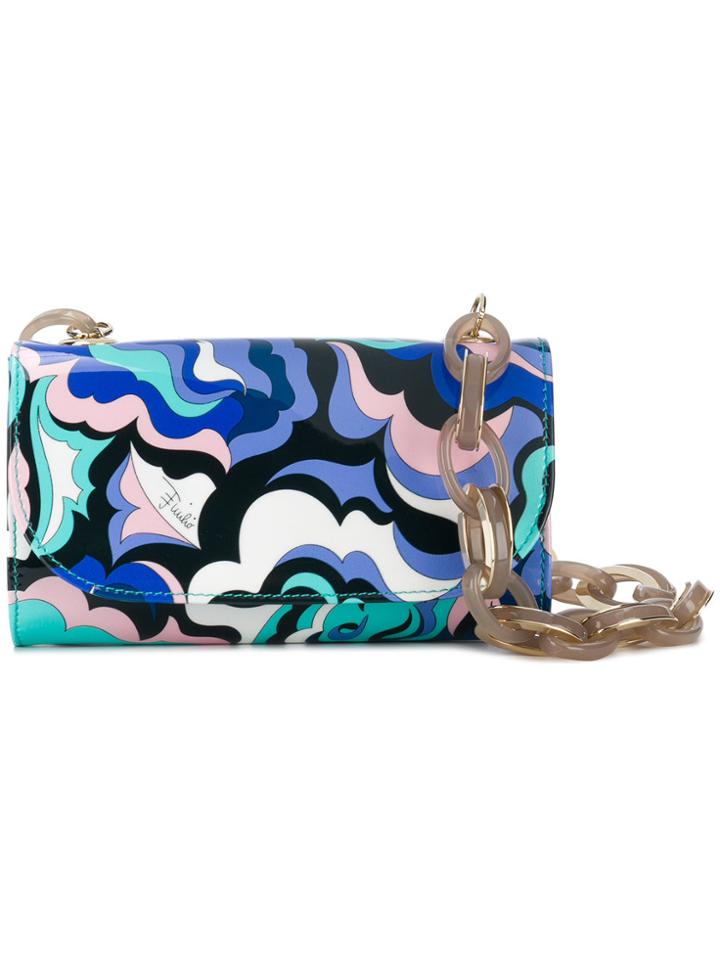Emilio Pucci Abstract Print Shoulder Bag - Pink & Purple