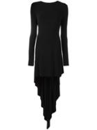 Antonio Berardi High Low Dress, Women's, Size: 44, Black, Rayon/spandex/elastane