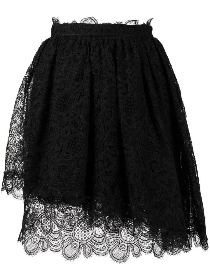Ermanno Scervino Lace Detail Short Skirt - Black
