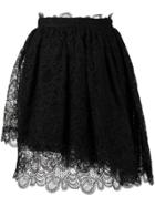 Ermanno Scervino Lace Detail Short Skirt - Black