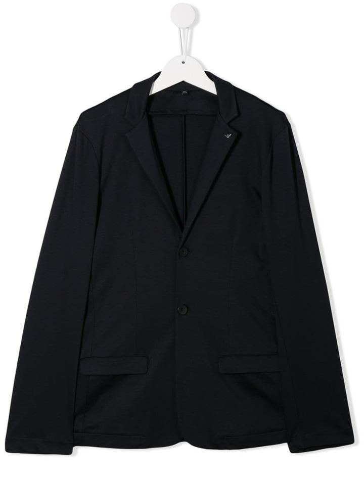 Emporio Armani Kids Teen Formal Tailored Blazer - Blue