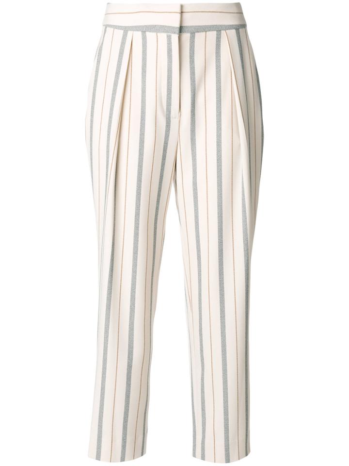 See By Chloé Cropped Trousers With Stripe Detail - Multicolour