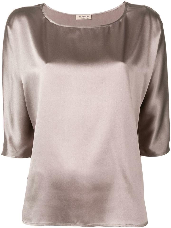 Blanca Boat Neck Blouse - Neutrals