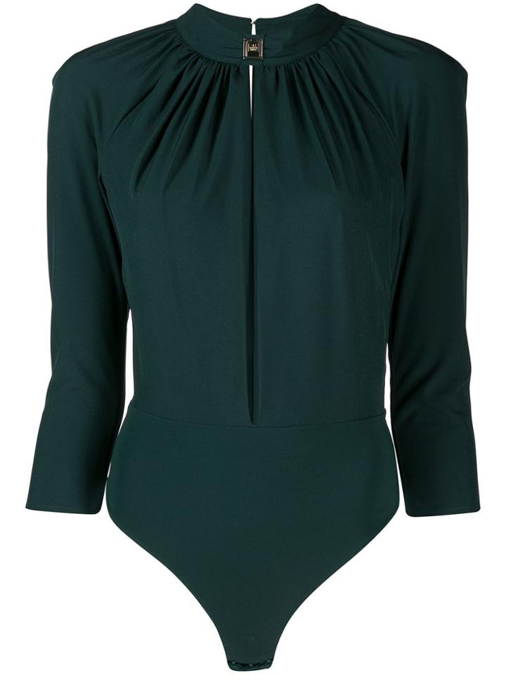 Elisabetta Franchi Key-hole Bodysuit - Green