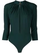Elisabetta Franchi Key-hole Bodysuit - Green