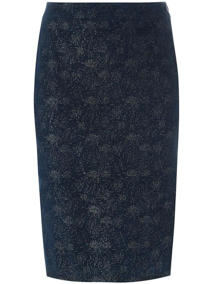 Romeo Gigli Pre-owned Glitter Pencil Skirt - Blue