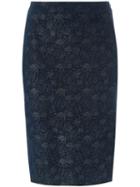 Romeo Gigli Pre-owned Glitter Pencil Skirt - Blue