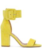 Paris Texas Buckle Ankle Strap Sandals - Yellow & Orange